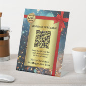 Gold Sparkling Feiertage Sockelschild (In SItu)