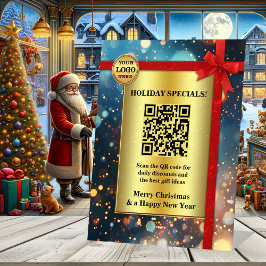 Gold Sparkling Feiertage Sockelschild