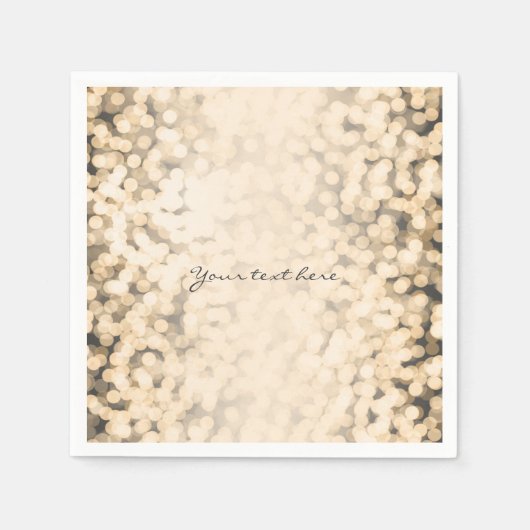 Gold Sparkling Glamour Party Napkins Serviette (Vorderseite)