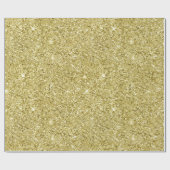 Gold Sparkling Glitzer Geschenkpapier (Flach)