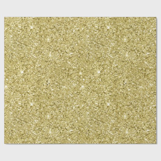 Gold Sparkling Glitzer Geschenkpapier (Flach)