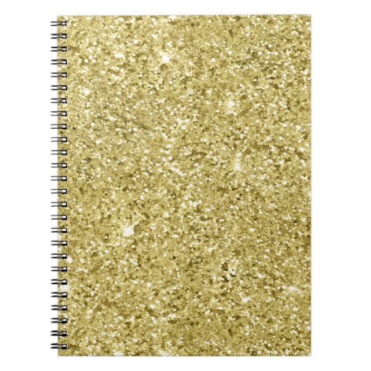 Gold Sparkling Glitzer Notizblock (Vorderseite)