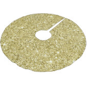 Gold Sparkling Glitzer Polyester Weihnachtsbaumdecke (Schrägansicht)