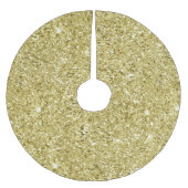 Gold Sparkling Glitzer Polyester Weihnachtsbaumdecke (Vorderseite)