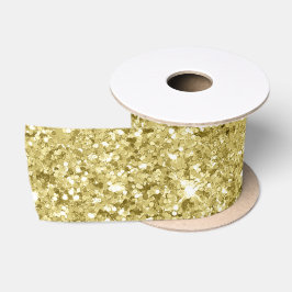 Gold Sparkling Glitzer Satinband