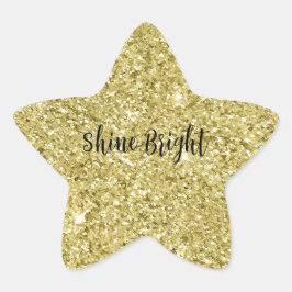 Gold Sparkling Glitzer Stern-Aufkleber