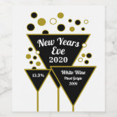 Gold Sparkling Wine, Silvester Weinetikett (Einzelnes Label)