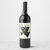 Gold Sparkling Wine, Silvester Weinetikett (Vorderseite)