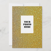 Gold Sparkone Dinner Maroon Abschluss Einladung (Rückseite)