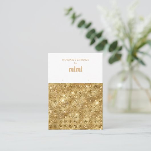 Gold Sparring Display Business Card Visitenkarte (Stehend Vorderseite)