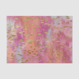 Gold-Speck mit rosafarbenem Dekopapier Seidenpapier