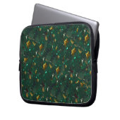 Gold Speckled Green Electronics Bag Laptopschutzhülle (Vorderseite Links)