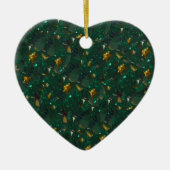 Gold Speckled Green Heart Ornament (Vorne)