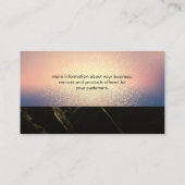 Gold-Speckles | Schwarzer Marmorstreifen Visitenkarte (Rückseite)