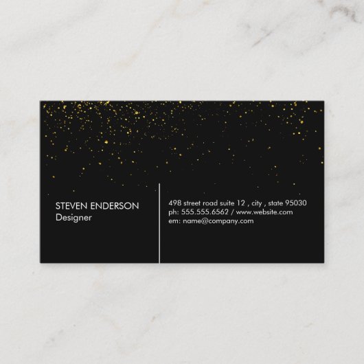Gold-Speckles Visitenkarte (Vorderseite)
