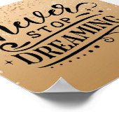 Gold-Speckling-Zitat-Poster Poster (Ecke)