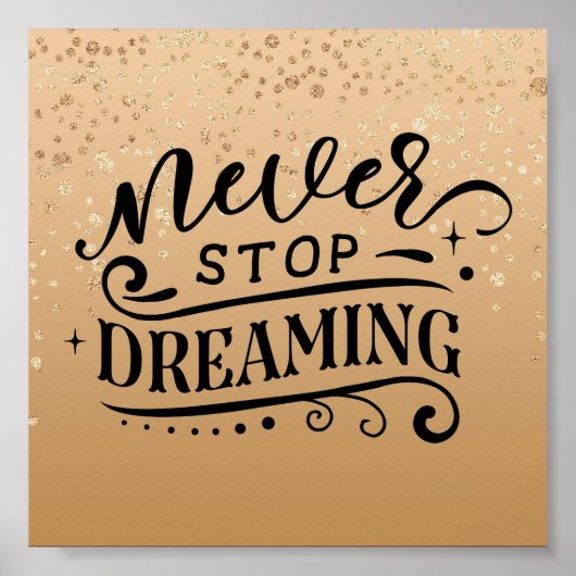 Gold-Speckling-Zitat-Poster Poster (Vorne)