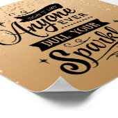 Gold-Speckling-Zitat-Poster Poster (Ecke)