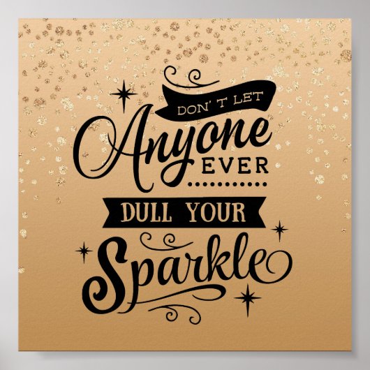 Gold-Speckling-Zitat-Poster Poster (Vorne)