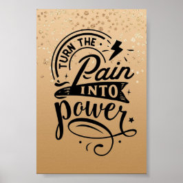 Gold-Speckling-Zitat-Poster Poster