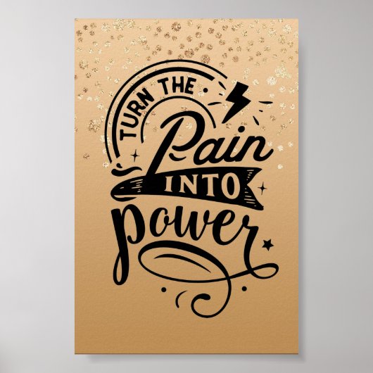 Gold-Speckling-Zitat-Poster Poster (Vorne)