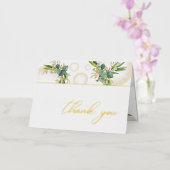 Gold Spheres und Botanische Hochzeit Dankeschön Ka (Orchidee)