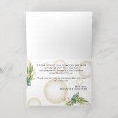 Gold Spheres und Botanische Hochzeit Dankeschön Ka (Innen Mitte)