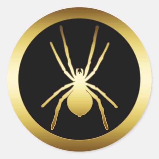 GOLD SPIDER RUNDER AUFKLEBER (Vorderseite)