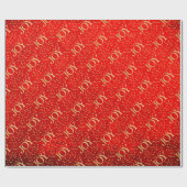 Gold spielt Freude-rotes Kreide-Brett-Weihnachten Geschenkpapier (Flach)