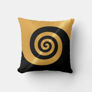 Gold Spiral Muster Shiny Steel Metal Kissen