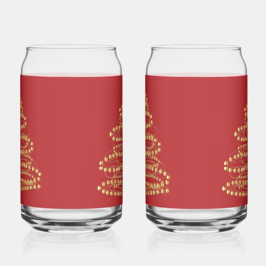 Gold Spiral Weihnachtsbaum kann Glass Set gestalte Dosenglas (Rechts)