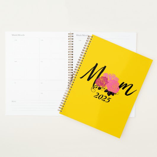 Gold-Spiralgelbes Notebook für Mama Planer (Anzeige)