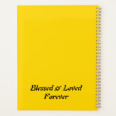 Gold-Spiralgelbes Notebook für Mama Planer (Rückseite)