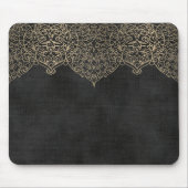Gold-Spitze auf schwarz Mousepad (Vorne)
