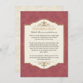 Gold & Spitzen Klassisches Formal Hochzeitsfeiern Einladung (Vorne/Hinten)