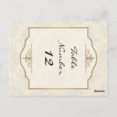 Gold & Spitzen Klassisches Formal Hochzeitsfeiern Postkarte (Rückseite)