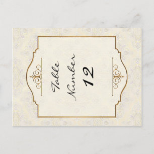 Gold & Spitzen Klassisches Formal Hochzeitsfeiern Postkarte