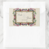 Gold & Spitzen Klassisches Formal Hochzeitsfeiern Rechteckiger Aufkleber (Tasche)