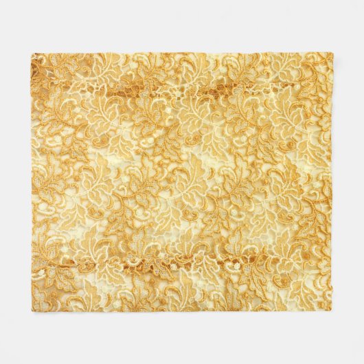 Gold Spitzen Stoff Detail, Stoff. Fleecedecke (Vorderseite (Horizontal))