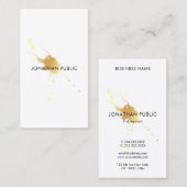 Gold Splash Moderne Berufliche Elegant-Vorlage Visitenkarte (Vorne/Hinten)