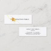 Gold Splash Modernes, elegantes Template Beruflich Mini Visitenkarte (Vorne/Hinten)