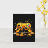 Gold Splash Video Game Controller Golden Gamer Gam Karte (Gelbe Blume)