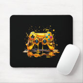 Gold Splash Video Game Controller Golden Gamer Gam Mousepad (Mit Mouse)