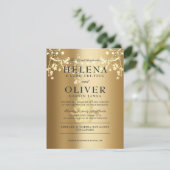 Gold Splendor Doppeltes Glück | Chinesische Hochze Einladung (Stehend Vorderseite)