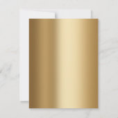 Gold Splendor Doppeltes Glück | Chinesische Hochze Einladung (Rückseite)