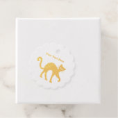 Gold Spooky Cat Arched Whiskers Geschenkanhänger (Mit Box)