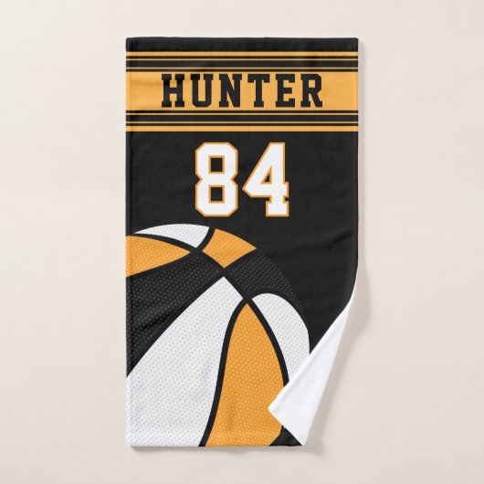 Gold Sport 🏀 Basketball | DIY Text Handtuch (Handtuch)