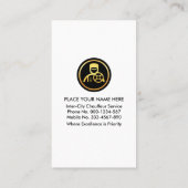 Gold Spotlight für Chauffeur Visitenkarte (Rückseite)