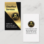 Gold Spotlight für Chauffeur Visitenkarte (Vorne/Hinten)