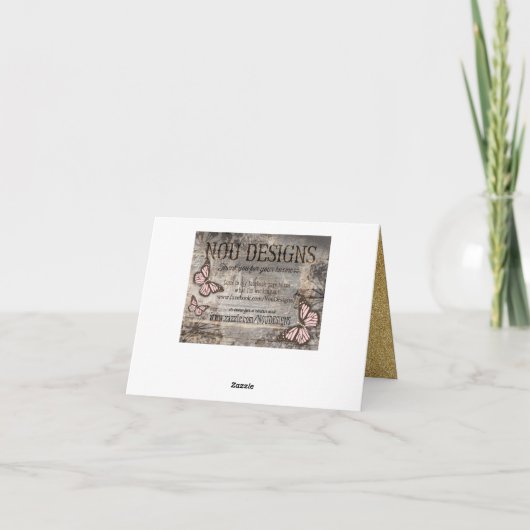 Gold Sprinkles Scatter Pink Punkte Vielen Dank Dankeskarte (Rückseite)